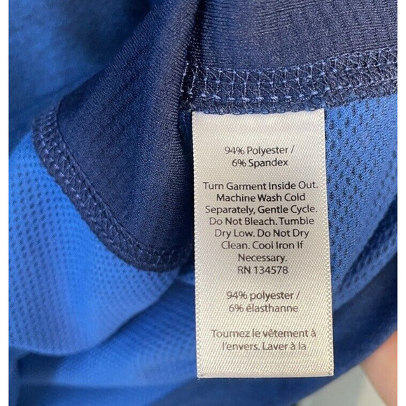 Vineyard Vines Performance Pullover Men's M Quarter Zip Shirt Long SLV Blue - Picture 7 of 8